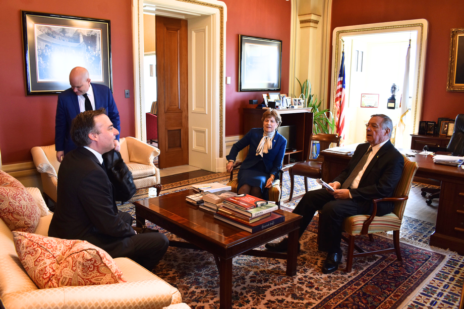 DURBIN, SHAHEEN MEET WITH U.S AMBASSADOR TO HUNGARY, DAVID PRESSMAN
